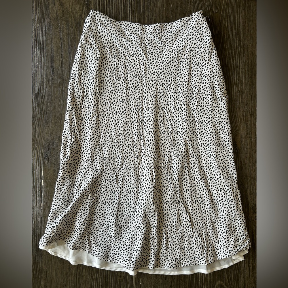 Rails London Spotted White & Black Size Small Women's Midi Skirt!